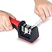 Knife Sharpener By Zealworld – Best Choice for Every Chef's Kitchen. 2 Stage System for Sharpening Blunt Knives. Free Cleaning Brush. (Red) Other Colors Available.