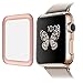 SUPTMAX Screen Protector for Apple Watch 38mm Full Coverage [Anti-Scratch] Cover for Apple Watch Tempered Glass Screen Protector for Apple Watch (38mm Rose Gold)