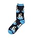 Zmart Men Shark Socks, Novelty Animal Socks, Blue, Size Medium, 1 Pair
