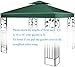 Tangkula 10'x10' Canopy Cover Outdoor Patio Gazebo Replacement Top Cover Wedding Party Event Tent Cover Heavy Duty Durable Waterproof Sun Snow Rain Shelter 1-Tier or 2-Tier 3 Color (2-Tier, DGN)
