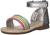 Carter's Girls' Gene Fashion Sandal, Silver, 7 M US Toddler