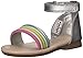 Carter's Girls' Gene Fashion Sandal, Silver, 7 M US Toddler