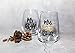 Joy & Mario Mr.Right and Mrs Always Right Wine Glass set of 2 for wedding gifts, and engagement gifts.