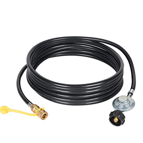 12 FT Propane Regulator Hose For Mr. Heater Big Buddy with 3/8 Quick