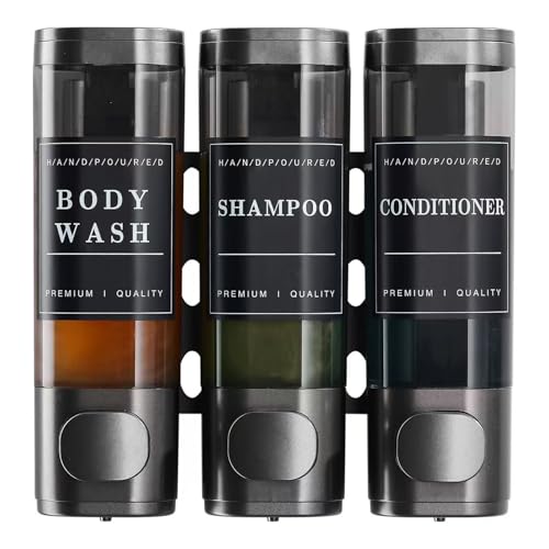 AGJIQ Shampoo Conditioner Dispenser Wall Mounted