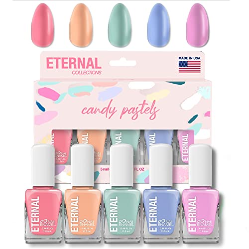 Eternal Pastel Nail Polish Sets for Women (CANDY PASTELS) 13.5ML 5 pc