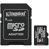 Kingston Canvas Select Plus microSD Memory Card 256GB microSDXC Gen3 150MB/s A1 Card + Adapter - SDCS3/256GB