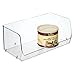 mDesign Household Stackable Plastic Storage Organizer Bin Basket with Open Front for Kitchen Cabinets, Pantry, Offices, Closets, Bedrooms, Bathrooms - 12