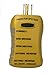 Sperry Instruments HGT6520, Stop Shock II-Single, DIY Testing-120V AC, 3 Color LED Indicator, Comfort Grip, Patented GFCI Outlet Tester, Yellow