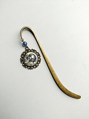 Cheshire Cat brass book hook bookmark