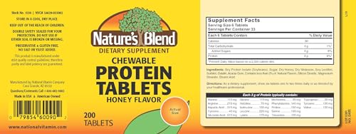 Natures Blend Protein Tablets Honey Flavor 200 Tablets