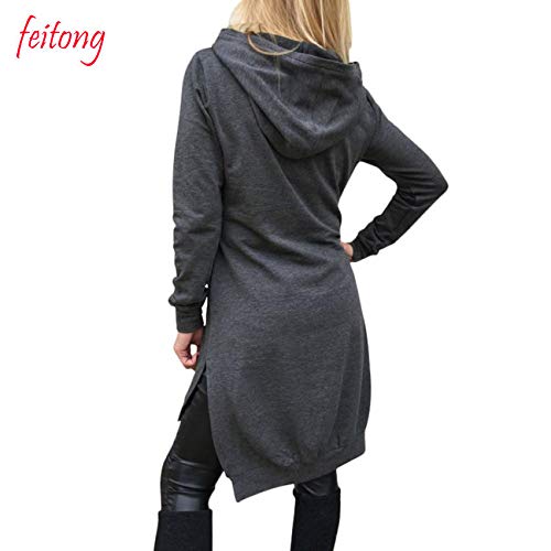Dressin_Women's Long Sleeve Dressin_Women's Coat Outerwear Blouse Casual Hooded Pullover Hoodie - Thumbnail 2
