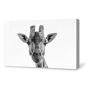 Giraffe Portrait Painting Wall Poster Decor for Living Room Framed