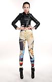 Cali Chic Junior's Leggings Egyptian Digital Print Stretchy Pants USA Seller