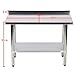 Commercial Prep Kitchen Work Table Stainless Steel Metal Table with Adjustable Foot Backsplash NSF Scratch Resistent and Antirust (24Wx48L)