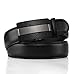Xhtang Men's Solid Buckle with Automatic Ratchet Leather Belt 35mm Wide 1 3/8