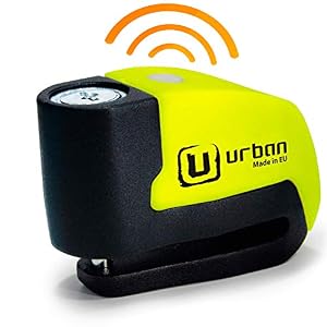 URBAN UR6 Hi-Tech Alarm Disc Lock 120db ON/Off, Warning, Light Alert, A+ Sensitivity, Replaceable Alarm, Waterproof…