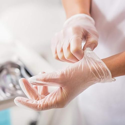 JOINTOWN BASIC MEDICAL CLEAR VINYL EXAM GLOVES – LATEX-FREE & POWDER-FREE – VGPF-3003 (CASE OF 1,000), LARGE