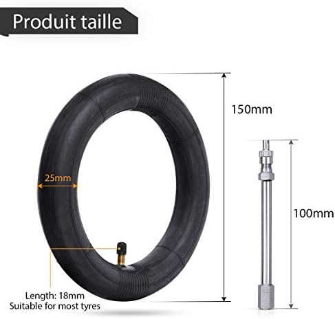 JOYXEON Pneu Roue 8 1/2X2 Chambre a air (1.8mm épais) / Pneu Plein Avant/Arrière Pneu Pneu de Rechange Compatible avec Xiaomi M365/ Pro, Durables Anti-Dérapant, Kit de démonte-pneus/Valve Extension