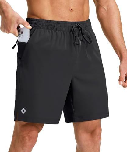CRZ YOGA Men's Four-Way Stretch Workout Shorts - 5'' Soft Durable