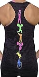 Women's Cute Fitness Moves Colorful Workout Burnout Tank Top Large Black