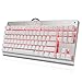 RGB Mechanical Gaming Keyboard, E-Element Z-77 Programable RGB Backlit, Blue Switches,Water Resistant, 87 Keys Anti-Ghosting for Mac PC, Whitethumb 2