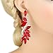 EVER FAITH Austrian Crystal Party Marquise Shape Leaf Pierced Dangle Earrings
