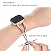 bayite Bling Bands Compatible with Fitbit Versa/Versa 2 Band for Women, Stainless Steel Metal Jewelry Bracelet Bangle Wristband, Rose Gold