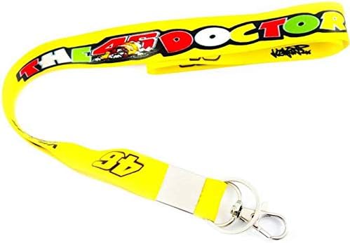 MISMIL Fabric ID Tag The Doctor 46 and Double Sided Doctor 46 VR Key Chain Yellow Lanyard Fabric Locking Hook Keychain