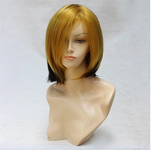 Marryqueen Black/golden Gradient Lob Cosplay and Daily Fashion Wigs