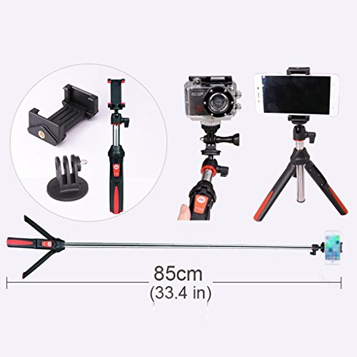 Benro MK10 Selfie Stick Tripod Bluetooth 3.0 Stainless Steel Adjustable Selfie Monopod for iOS/Android - Thumbnail 6