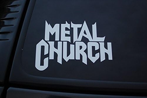Metal Church Vinyl Sticker Decal (V264) (6" X 4.25", White) Car Window Metal Rock Slayer Metallica Death Angel Choose Size&amp; Color