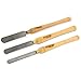Hurricane Turning Tools, Woodturning Three Piece Round Nose Scraper set, 3/4 Inches, 1 Inches, and 1 1/2 Inches, High Speed Steel