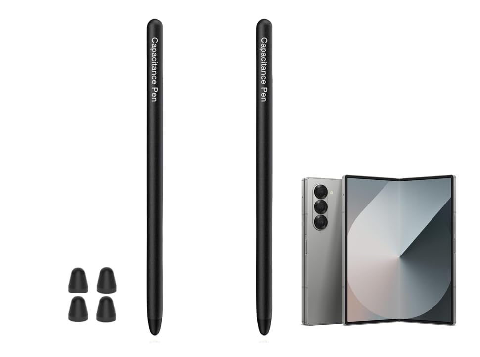 Photo 1 of 2 Pieces Z Fold 7/6/5 Stylus Pen (Supporting Both Internal External Screen) for Samsung Galaxy Z Fold 6/5 S Pen (Single Black) (2)