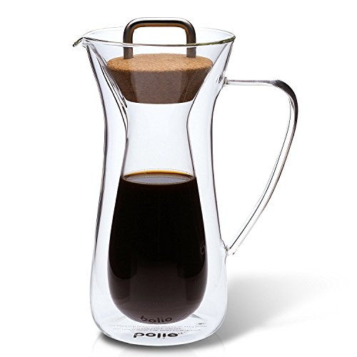 Buy Double Wall Pour Over Coffee Maker Insulated Coffee Glass Carafe