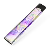 Skin Decal Vinyl Wrap for JUUL Vape stickers skins cover/Pastel Marble resin pink purple swirls mix
