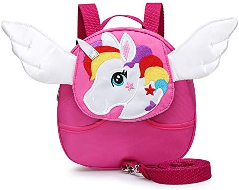 Toddlers Anti-Lost Backpack,Unicorn Child Baby Walking Safety Harness Mini Bag with Safety Leash for 1-3 Years Old Boys and Girls
