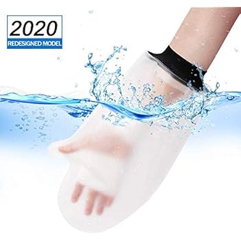 waterproof cast protector reusable protective dressing hand wrist palm wound bandage sealed sleeve bath shower adult bag covers fingers