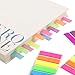 4200 Pieces Flag Tabs Colored Page Markers Sticky Index Tabs Neon Note Tabs Page Flags, 30 Sets 7 Colors