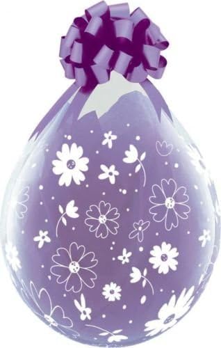 Daisies & Dots Qualatex 18" Clear Balloons x 10 - Stuffing or Air Fill