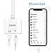 Xbrn Dual Ports Adapter Splitter, 2 in 1 Headphone Jack Aux Audio & Charger Adapter Cable Connector Compactible for Ip7/ 7 Plus/ 8/Plus/X (Support Calling + Sync + Music Control + Charge)