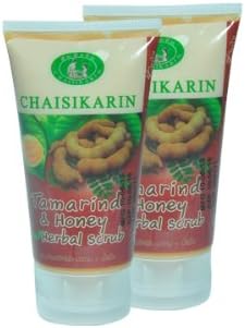 Spa Herbal Tamarind &amp; Honey Scrub Skin Thai 1 Set 2 Tupes. 440 G