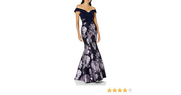 xscape illusion mermaid cocktail dress