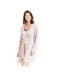 kathy ireland, juego de 2 piezas, camisón con ruedo de encaje y bata con cinturón, ropa de cama para mujer.