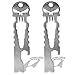 Titanium Punisher Bottle Beer Opener, 2Pcs Durable EDC Pocket Keychain Survival Tool Tactical Pry Bar Spanner Multi Tools for Hiking Camping Hunting Household, Hand Tools, Silver