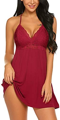 Nighties for Women Lace Babydoll Nightgown Chemise Lingerie Sexy Sleepwear