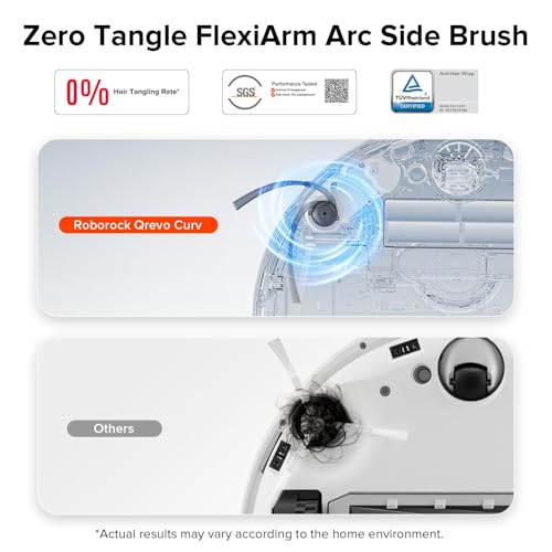 roborock Zero-Tangling Side Brushes Replacement for Qrevo Edge 2/5AE/Qrevo C Pro/Q10 VF/Q10 VF+/Q7 TF/Q7 TF+/Qrevo Curv/Qrevo Curv 2 Pro/Saros 10/QR 798/Qrevo L Pro/Saros 20/Saros 20 Sonic