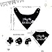 Baby Bandana Drool Bibs 4 Pack for Newborn - Black & White Baby Bibs with Inspiring Quote for Boys Girls Unisex - Best Baby Shower/Registry Gift by Bossy Sassy
