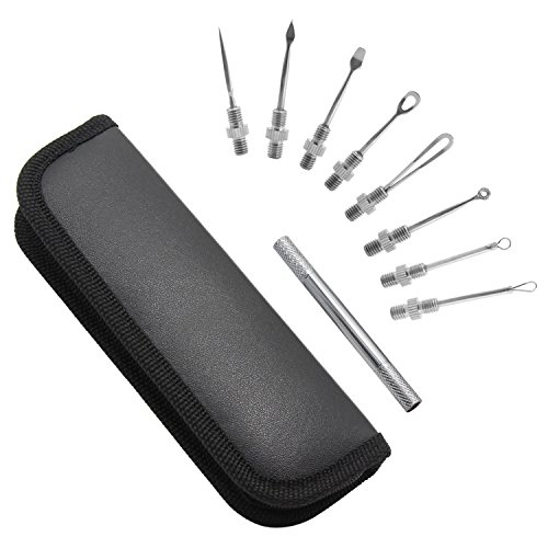 Xcellent Global Professional Acne and Blackhead Remover Cleaner Comedones Extractor Skin Care 8 Piece Kit With 1 Detachable Rod BT027