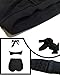 LALAGEN Women's High Waist Halter Bandeau 2 Piece Plus Size Bikini Swimsuit Black XXL